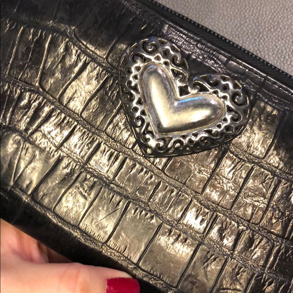 Brighton Black Leather Zip Wallet - Picture 3 of 5